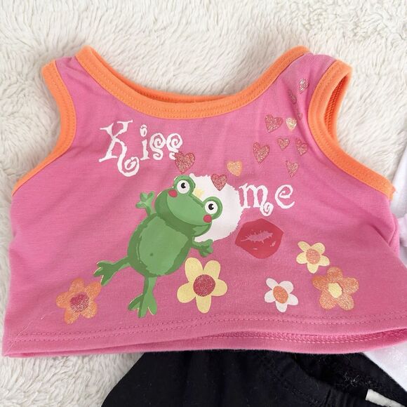 Build A Bear Workshop Clothes Outfit Lot of 3 Love Kiss Me Valentines Top Pants - Picture 2 of 5